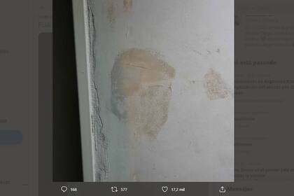 Una usuaria de Twitter asegura ver a Diego Maradona en una mancha de humedad