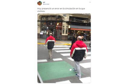Una usuaria de Twitter publicó una imagen sorprendente de lo que parece ser la misma persona pero repetida