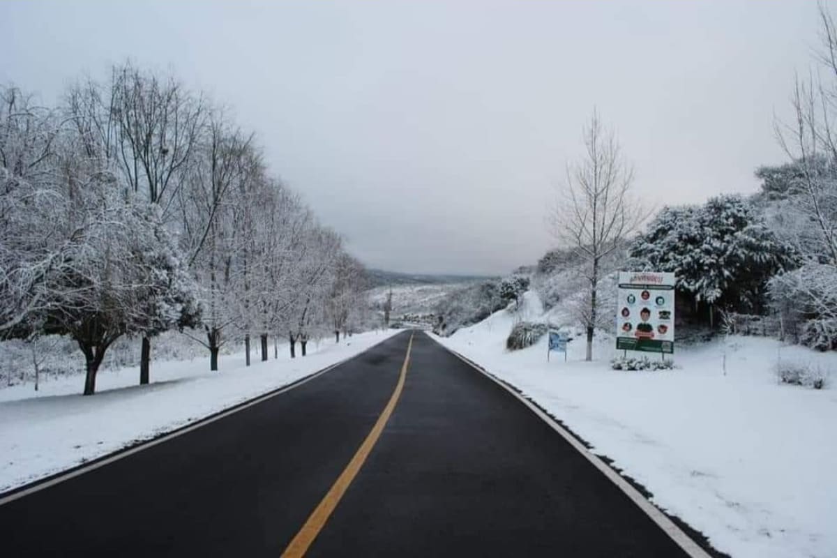 Una usuaria en Twitter compartió una postal de la provincia de Catamarca, tras una significativa caída de nieve