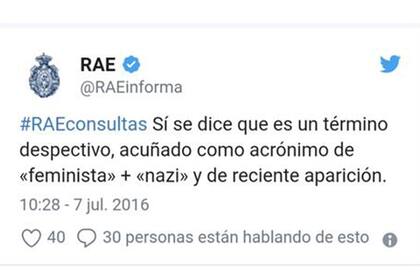 Una usuaria reacción y rápidamente generó una convocatoria a través de Change.org para juntar firmas para evitar que la RAE acepte el término