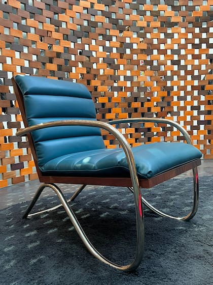 Una versión del asiento inédito presentado en el Salón del Mueble de Milna por la firma Ives Saint Laurent.
Ph José Luis Zacarias Otiñano
