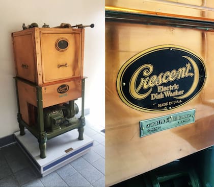 Una versión doméstica del lavavajillas eléctrico fabricado por Crescent Washing Machine Company de Josephine Cochran a principios del siglo XX
