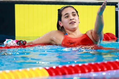 Una vez más, Delfina Pignatiello mostró su gran capacidad de remate en las pruebas