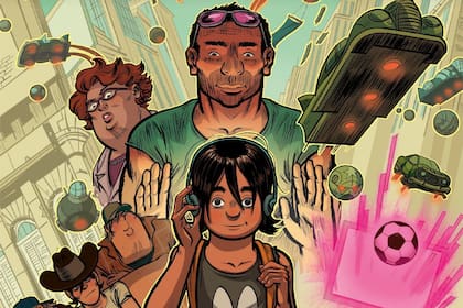 Una viñeta de BallHA9, un cómic digital interactivo desarrollado por Chromic y Krü