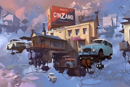 Una viñeta del Universo Chatarra creado por Alejandro Burdisio