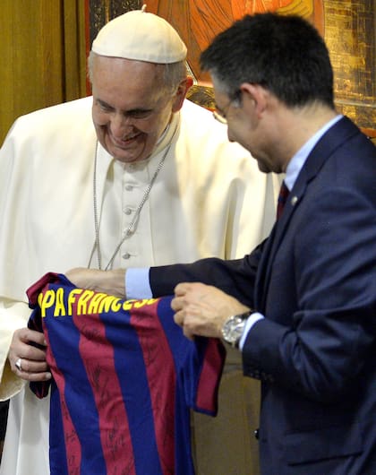 Una visita de Bartomeu al papa Francisco.