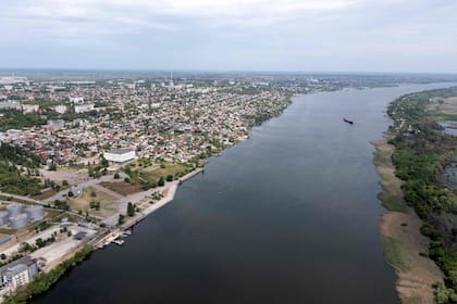 Una vista aérea de la ciudad de Kherson, en medio de la acción militar rusa en Ucrania