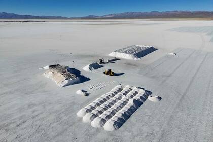 Una vista aérea de la región de Salinas Grandes