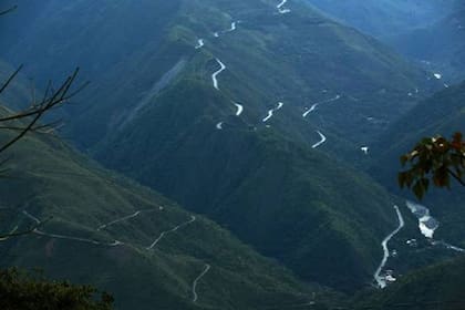 Una vista aérea del camino