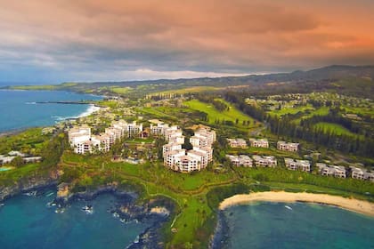 Una vista aérea del espectacular hotel donde se hospedaron para disfrutar de unos días "de a dos".