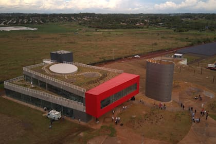 Una vista aérea del polo tecnológico Silicon Misiones que el gobierno de esta provincia construyó cerca de Posadas