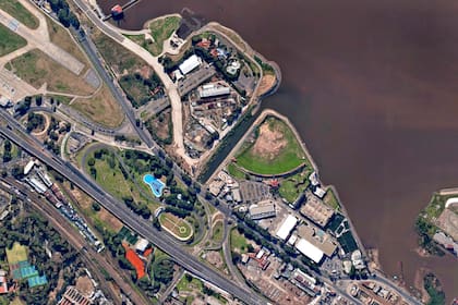 Una vista aérea del predio de Costa Salguero