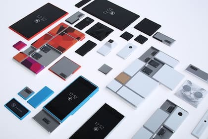 Una vista de cómo serían los módulos para crear un celular con piezas intercambiables