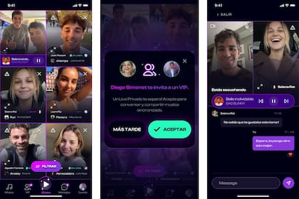Una vista de iDisko, la app que busca conectar a la gente a través de la música