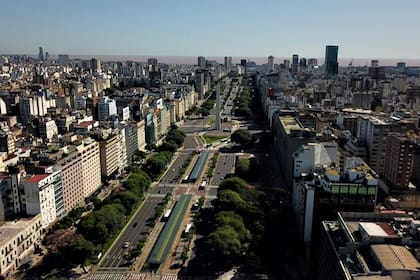 Una vista de la Avenida 9 de Julio
