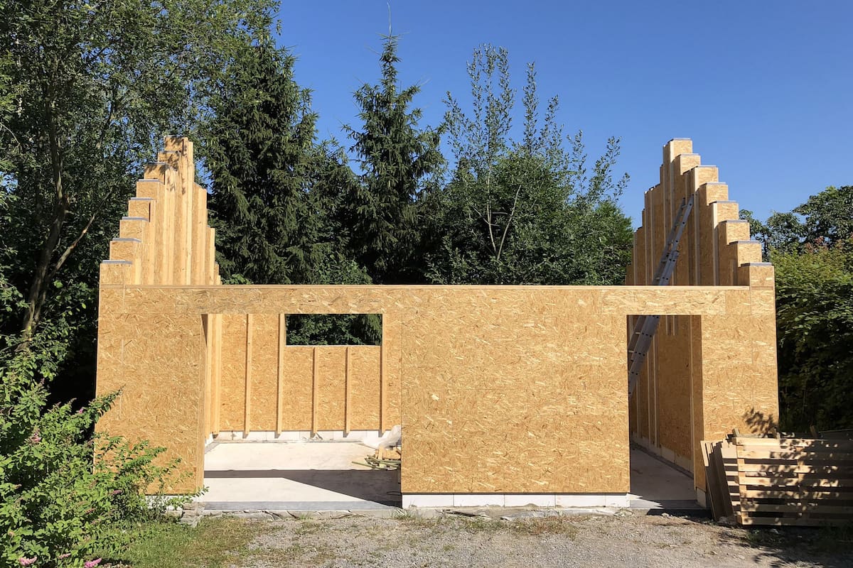 Una vista de la casa creada con el sistema de bloques tipo Lego de Gablok