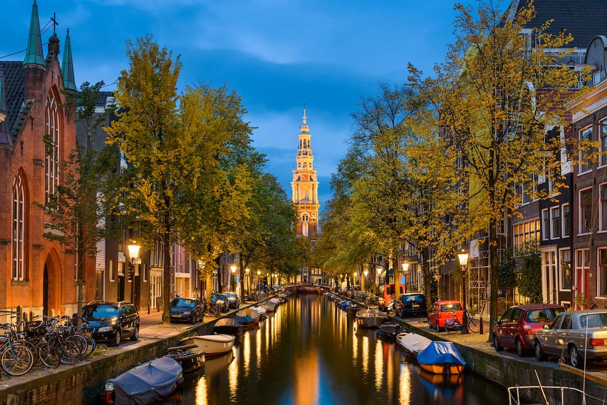 Una vista de la ciudad de Amsterdam