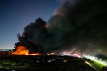 Una vista de la explosión del viernes