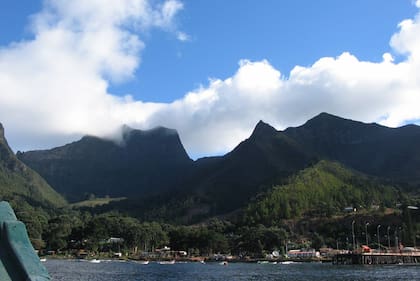 Una vista de la isla donde cayó el avión