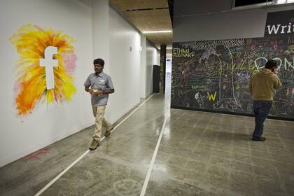 Una vista de la oficina de Facebook en Menlo Park, California