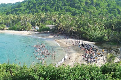 Una vista de la paradisíaca Santa Marta