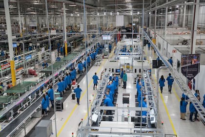 Una vista de la planta de Lenovo en Monterrey, México