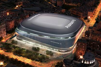 Una vista de la remodelación del estadio Santiago Bernabéu