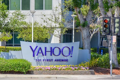 Una vista de la sede principal de Yahoo! en Sunnyvale, California