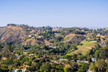 Una vista de la zona de Bel Air en Los Ángeles: en Bel-Air