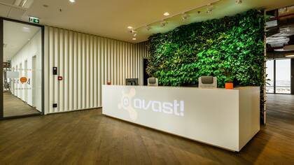 Una vista de las oficinas de Avast en Praga, República Checa