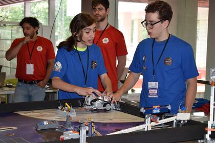 Una vista de las presentaciones de la First Lego League en 2018 en la Argentina