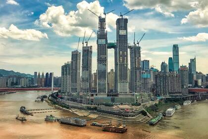 Una vista de los avances en la construcción del complejo