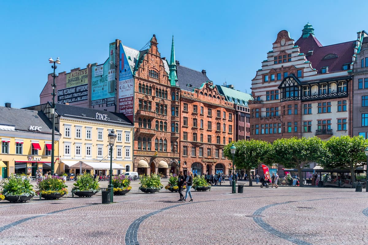 Una vista de Malmö, en Suecia