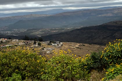 Una vista de Nongoma, Sudáfrica