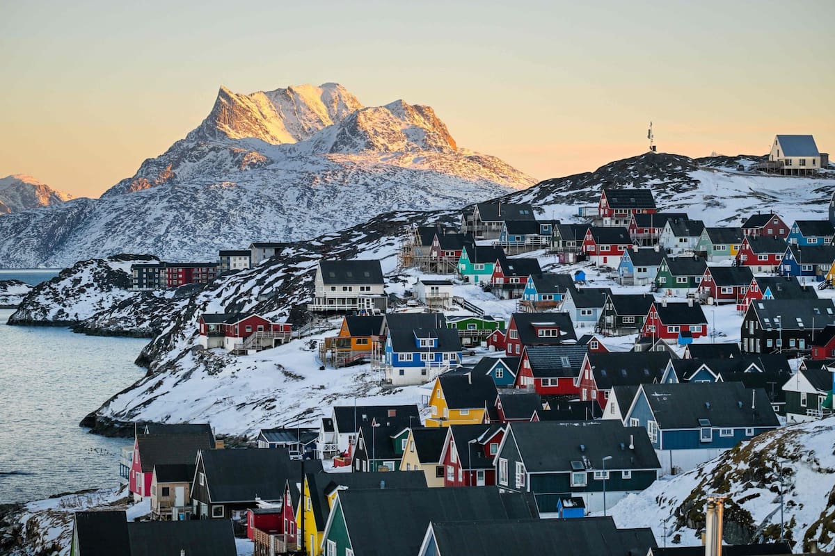 Una vista de Nuuk, capital de Groenlandia