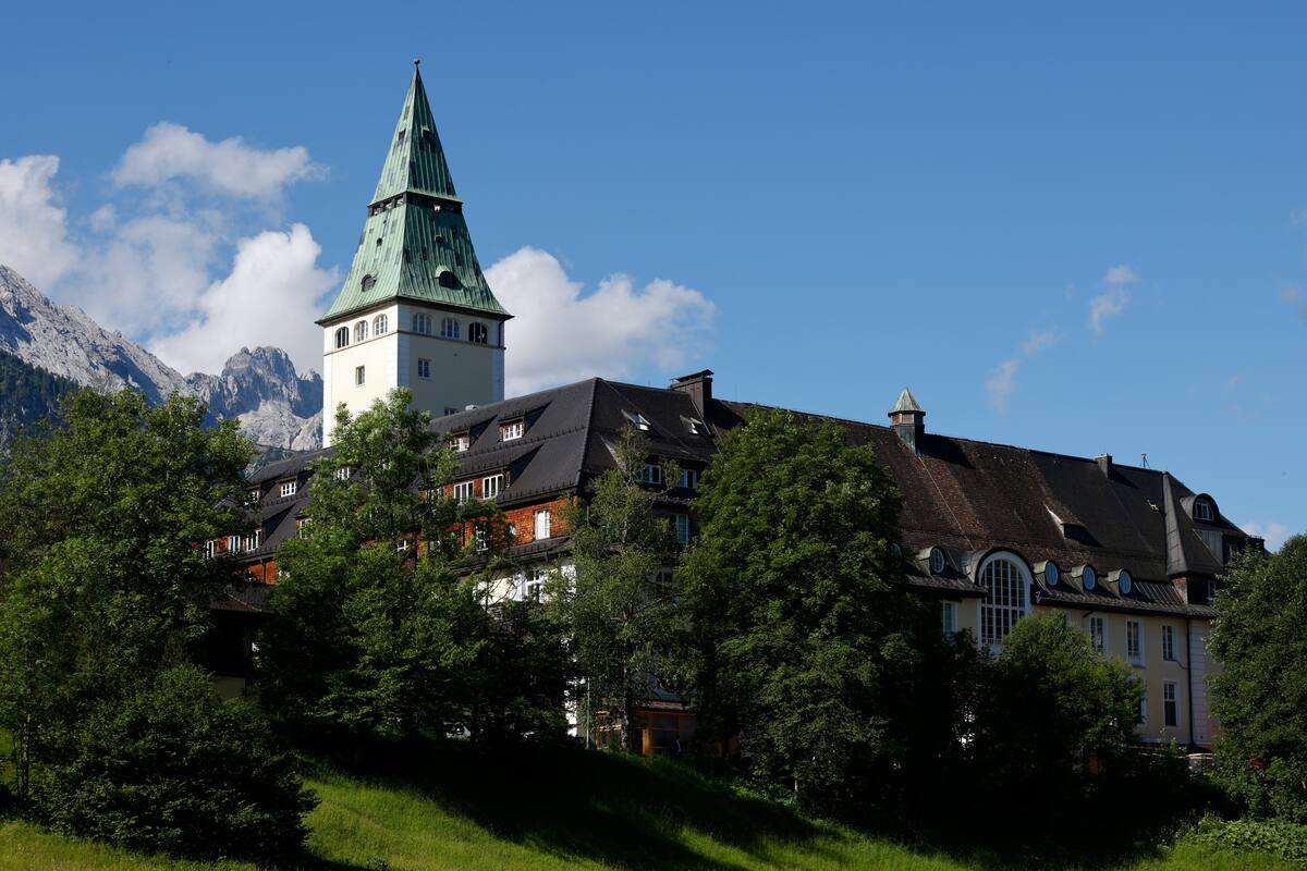 Una vista de Schloss Elmau, el castillo que está semana recibe a los líderes del G-7