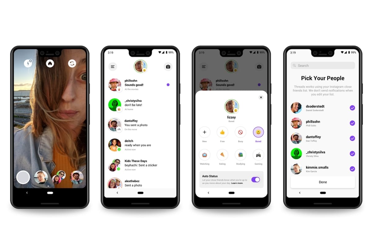 Una vista de Threads, la nueva app de mensajería de Instagram