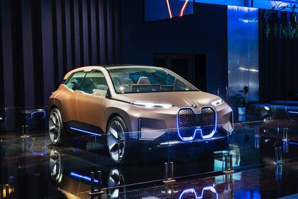 Una vista de uno de los prototipos de vehículos eléctricos que presnetó BMW en la feria CES 2019 de Las Vegas