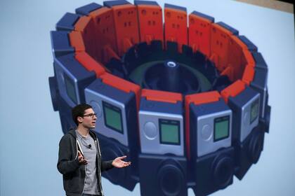 Una vista del accesorio desarrollado por Google y GoPro que combina 16 cámaras de acción para crear contenidos aptos para visores de realidad virtual
