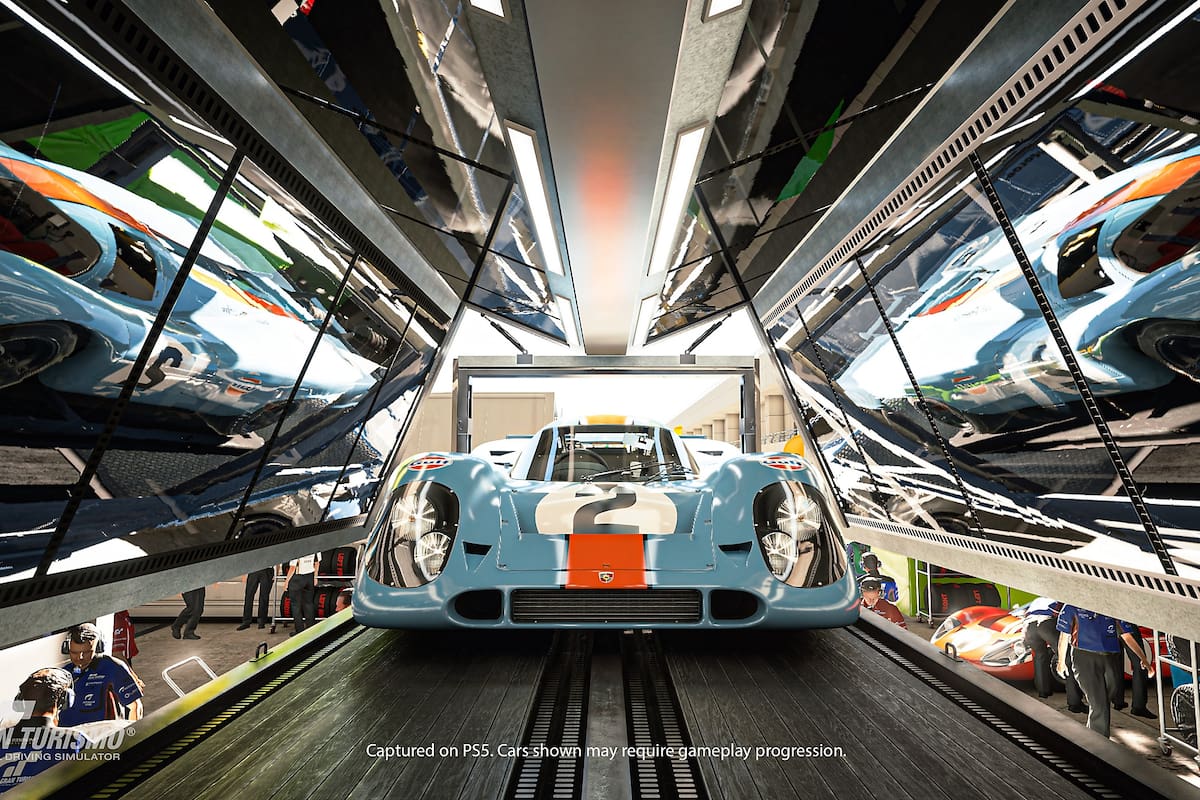 Una vista del Gran Turismo 7 corriendo en una PlayStation 5