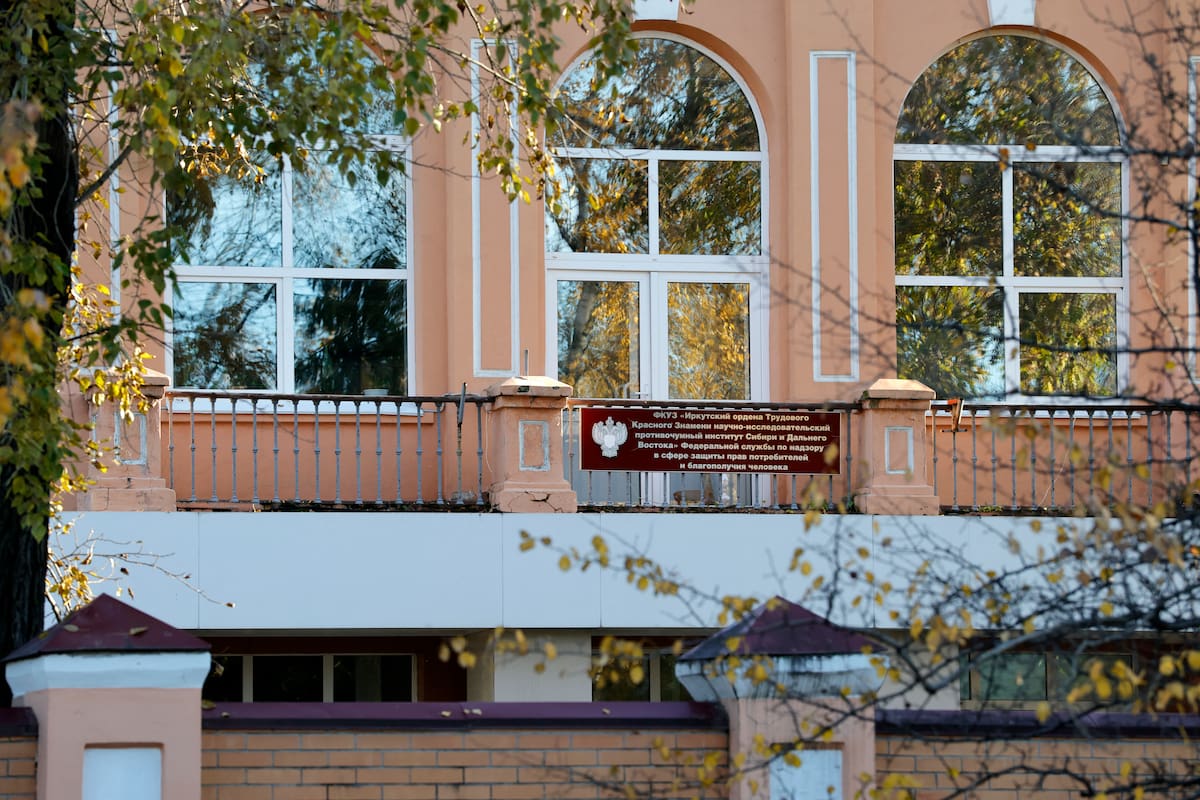 Una vista del Instituto Antipeste de la ciudad de Irkutsk el 7 de octubre de 2026