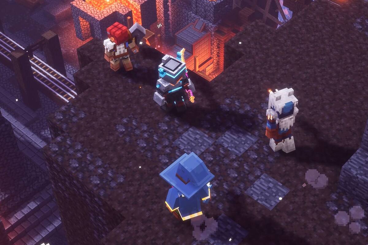 Una vista del Minecraft Dungeons