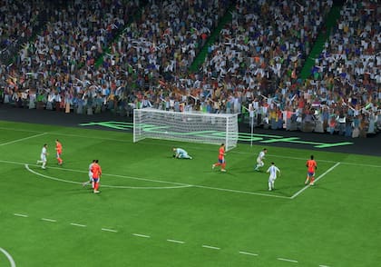 Una vista del modo Rush, de 5 vs 5, en el juego EA FC 25