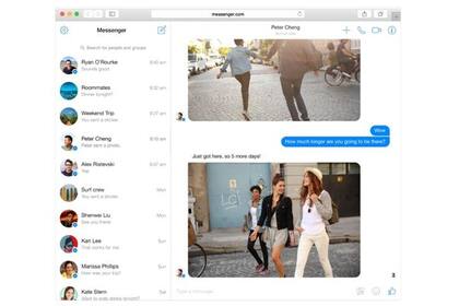 Una vista del nuevo Messenger para web