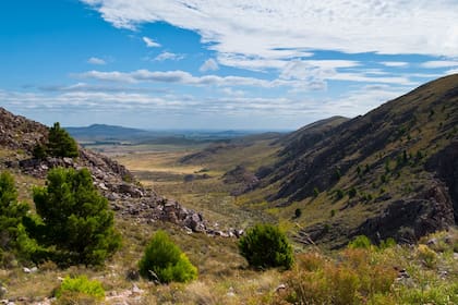 Una vista del paisaje cercano a Sierra de la Ventana