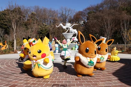 Una vista del parque temático PokéPark Kanto en Tokio, Japón