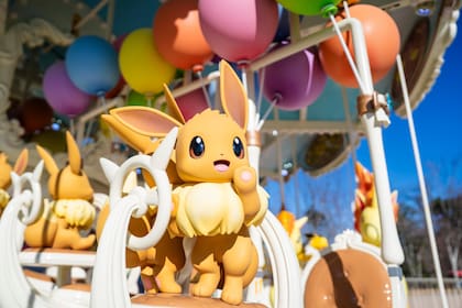 Una vista del parque temático PokéPark Kanto en Tokio, Japón