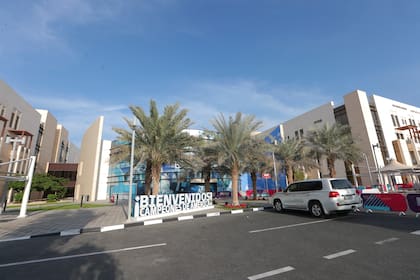 Una vista del predio en la Universidad de Qatar en el que está concentrado el equipo argentino durante la Copa del Mundo