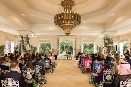 Una vista del salón donde se llevó a cabo la ceremonia religiosa oficiada por el imán de la corte real hachemita, el doctor Ahmad Al Khalaileh.