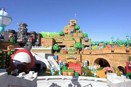 Una vista del Super Nintendo World; debía abrir para los Juegos Olímpicos de Tokio, pero la pandemia lo retrasó a los primeros meses de 2021